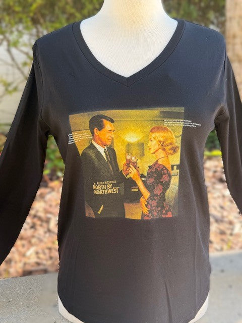 Suzi Roher V-Neck Black Shirt