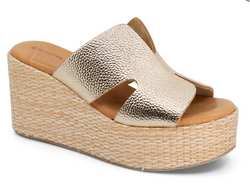 Chocolat Blu Jamie Gold Slides