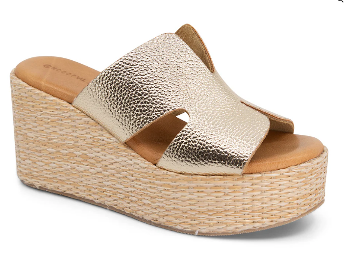 Chocolat Blu Jamie Gold Slides