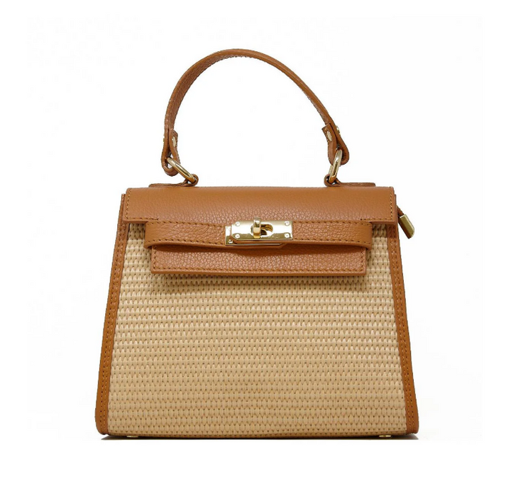 German Fuentes Raffia Leather Bag