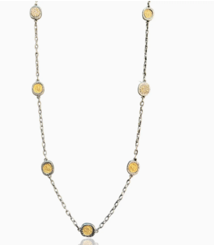 TAT2 Designs Vintage Silver Pavia Station Necklace