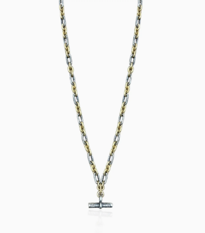 TAT2 Designs MINI MIXED METAL BYRON TOGGLE NECKLACE N794