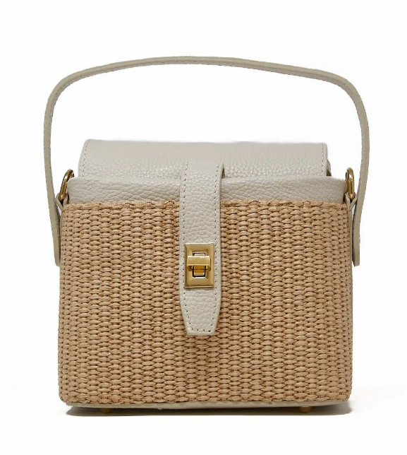 German Fuentes rattan Leather handbag