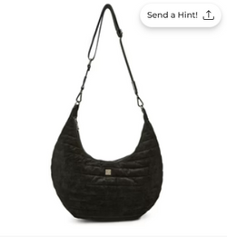 Think Royln Moonstruck Black Luxe Suede Handbag