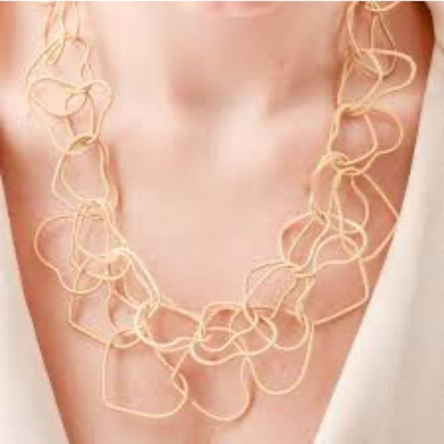 Sea Lily SH54 Gold Heart Necklace