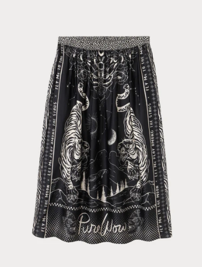 Me369 Vanessa Midi Black Magic Skirt