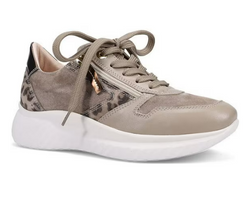 Ron White Zayla Leopard Print Lace up Wedge Sneakers