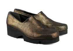 Thierry Rabotin Dreamy Gold Sparkle Stretch Suedee