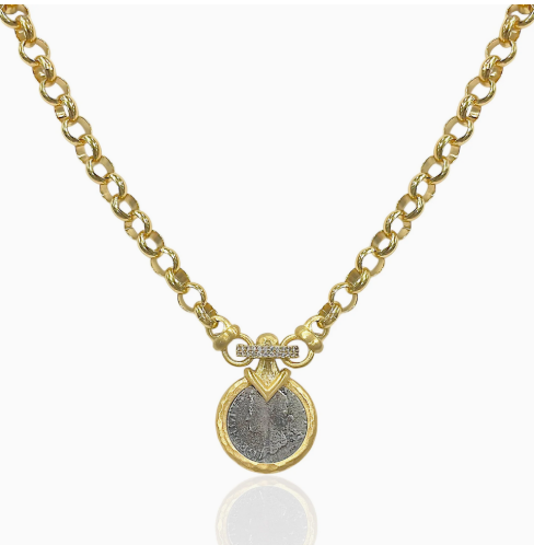 TAT2 Designs GOLD VECCHIO COIN NECKLACE N803