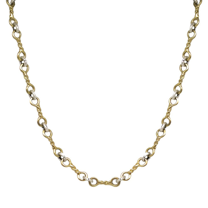 Tat2 Gold Twisted Ring Necklace