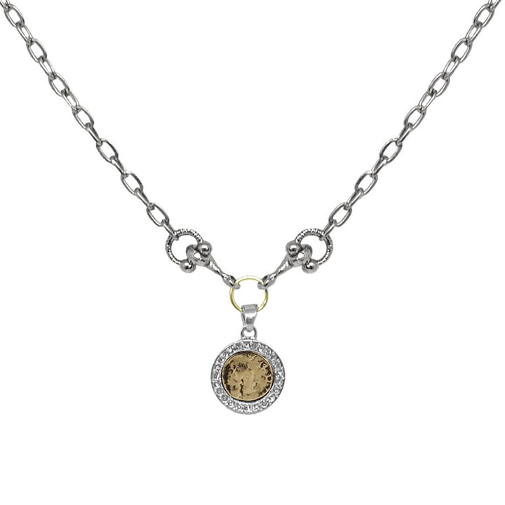 Tat2 Vintage Silver with Gold Coin Necklace